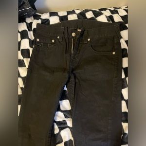 True Religion Black Straight Cut Jeans